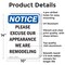 Signmission Please Excuse Our Appearance Remodeling, 10 in W x Rectangle, Aluminum OS-2PACK-NS-A-1014-V-16354 - alternate 3